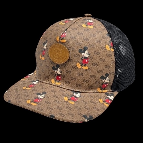 Gucci Accessories - Gucci Limited Edition Brown GG Mickey Mouse Cap